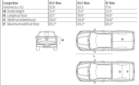 ford f-150 bed size dimensions